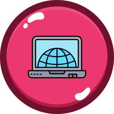 Bilgisayar simgesi. Basit resimleme