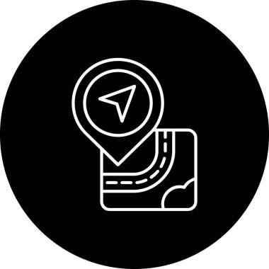 Vektör konumu simge illüstrasyonu