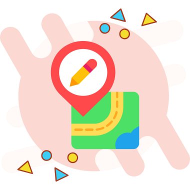 Harita gezinme konumu simgesi düz biçimli