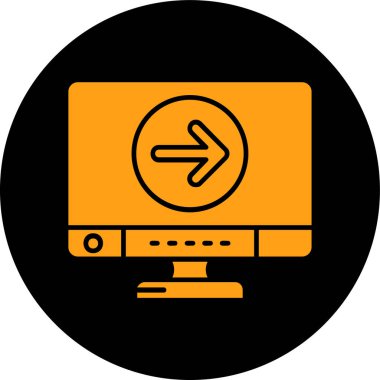 Bilgisayar simgesinin vektör illüstrasyonu