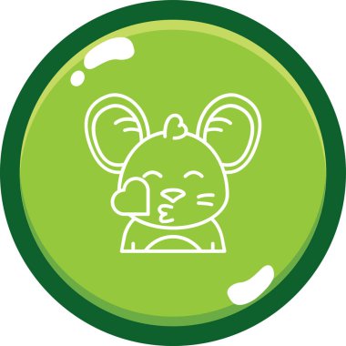 Şirin maymun çizgi film çıkartması tasarım vektörü çizimi