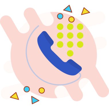 Moda bir telefon ikonu. vektör illüstrasyonu