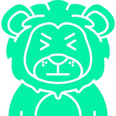 Baş simge vektör çizim ayı