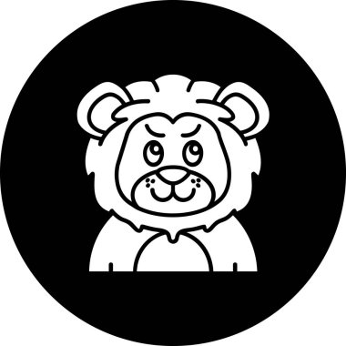 Çizgi film karakteri simgesinin vektör çizimi