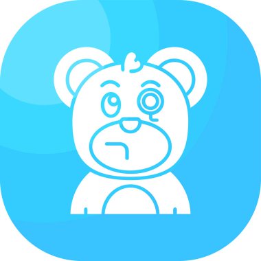 Cep telefonunda yüz ifadesi olan bir ayı..