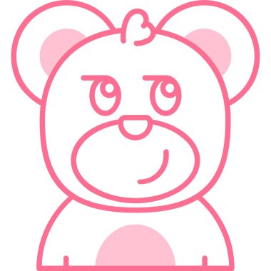 animal bear cute icon in outline style