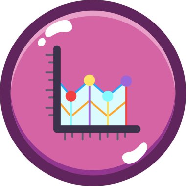 İş grafiği simgesinin vektör illüstrasyonu