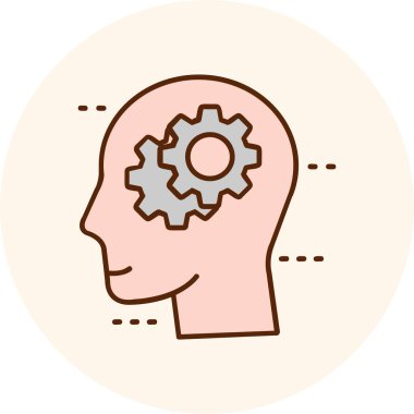 beyin simgesi tasarımı vektör çizimi