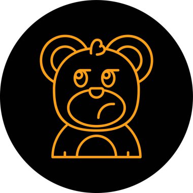 Ayı simgesinin vektör illüstrasyonu