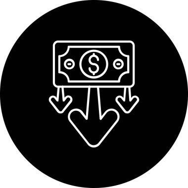 Para için. Web simgesi basit illüstrasyon