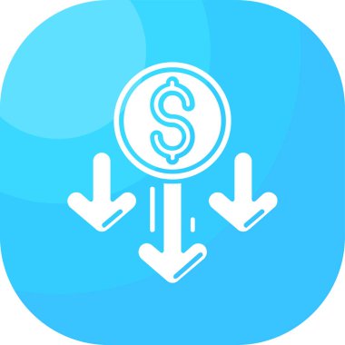 Oklu dolar işareti, vektör illüstrasyonu