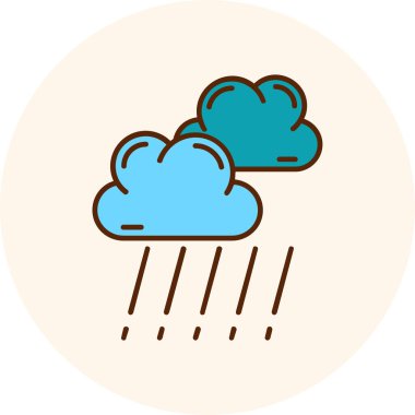 hava tahmini simgesi, vektör illüstrasyonu