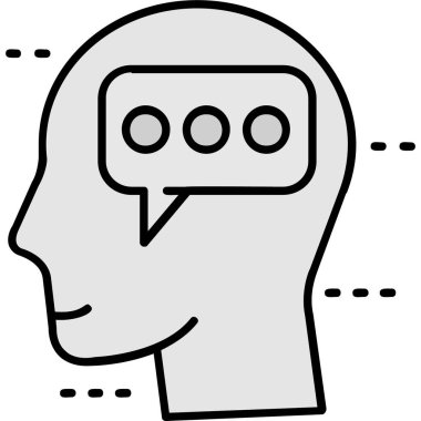 Konuş. Web simgesi basit illüstrasyon