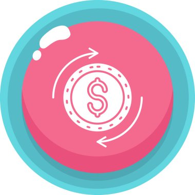 Para için. Web simgesi basit illüstrasyon