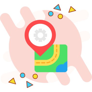 dişli simgesi ile harita konumu