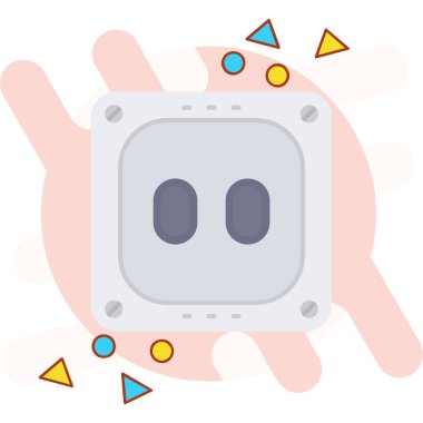 izole edilmiş soket simgesi. vektör illüstrasyonu