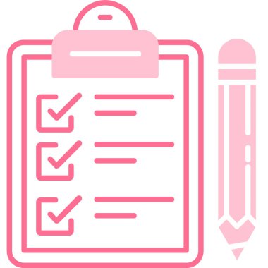 Kontrol listesi web simgesi basit tasarımı