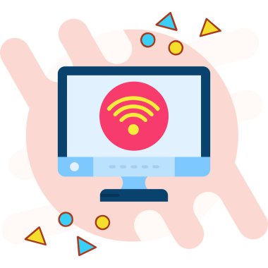 Kablosuz internet bağlantısı simgesi düz biçimli