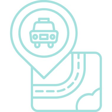 Bir harita simgesinin vektör illüstrasyonu