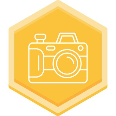 Kamera simgesi. Vektör illüstrasyonu