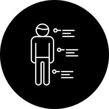 İnsan simgesinin vektör illüstrasyonu