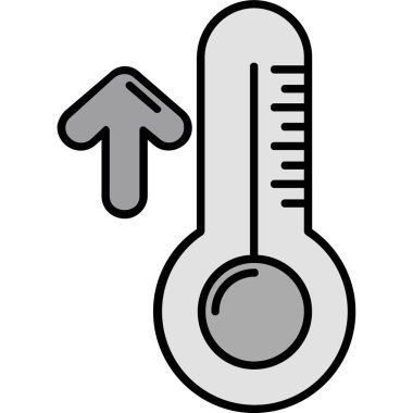 Termometre. Web simgesi basit illüstrasyon