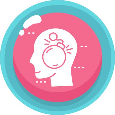 Beyin simgesi, vektör illüstrasyonu