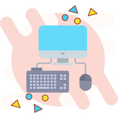 klavye ve fareli bilgisayar masaüstü