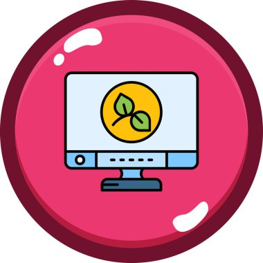 Bilgisayar. Web simgesi basit illüstrasyon