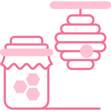 bal kavanozu ikon vektör illüstrasyonu