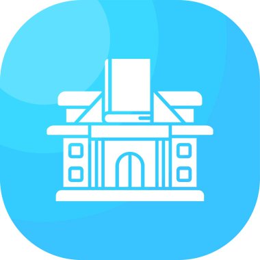 bina simgesi, vektör illüstrasyonu basit tasarım