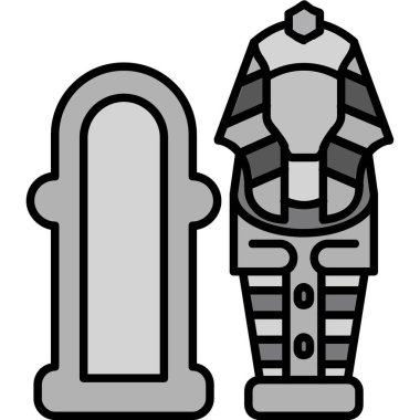 iki zırhın siyah ve beyaz vektör simgesi