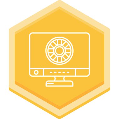 Dizüstü bilgisayar simgesi vektör çizimi