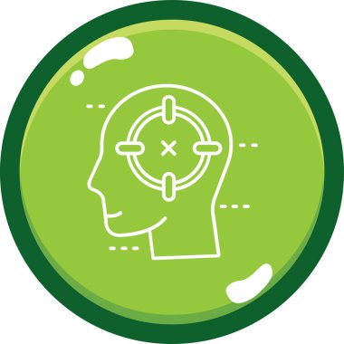 Bir kafa simgesinin vektör illüstrasyonu