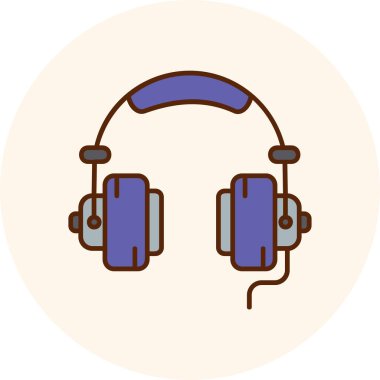 Kulaklık. Web simgesi basit illüstrasyon