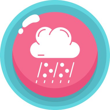 Yağmur bulutu. Web simgesi basit illüstrasyon