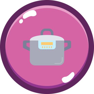 yemek tenceresi düz simgesi düz stil