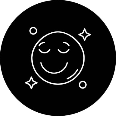 Bir gülümseme simgesinin vektör illüstrasyonu