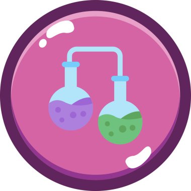 Laboratuvar matarası vektör ikonu. Ağ ve bilim deneyi için bilim vektör simgesi.