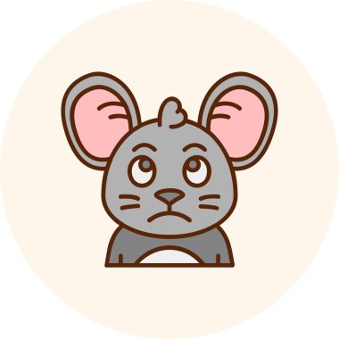 Fare simgesi. düz dizayn. vektör illüstrasyonu.