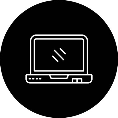 Dizüstü bilgisayar simgesi vektör çizimi