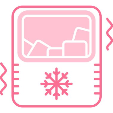 Kış web simgesi vektör illüstrasyonu