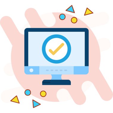 Kontrol listesi olan bilgisayar monitörü