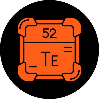 Siyah ve turuncu bir simgenin gösterimi