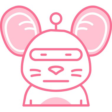 Yüz ifadesi izole edilmiş şirin fare