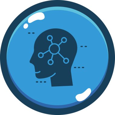 vektör biçimi izole edilmiş arkaplan içindeki beyin simgesi