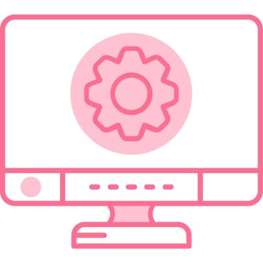 Bilgisayar. Web simgesi basit illüstrasyon