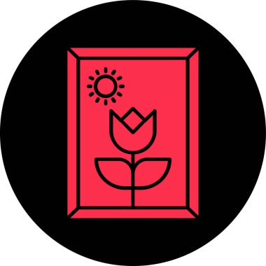 Bir ağaç simgesinin vektör illüstrasyonu