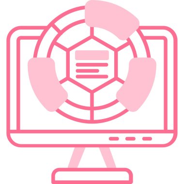 Futbol. Web simgesi basit illüstrasyon