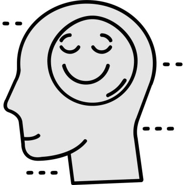 Ana hatlarıyla gülümseyen adam simgesi